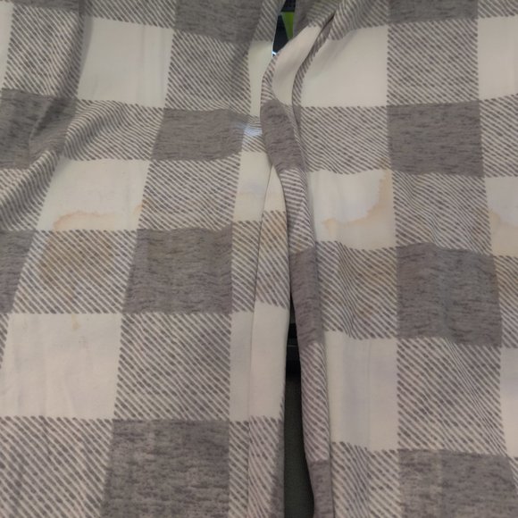 SOILED Lucky Brand Women Sleep Pajajma Lounge Pants Gray Plaid Size L $80 FFF011 - Picture 3 of 3